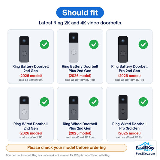 Adjustable corner mount for Ring doorbell