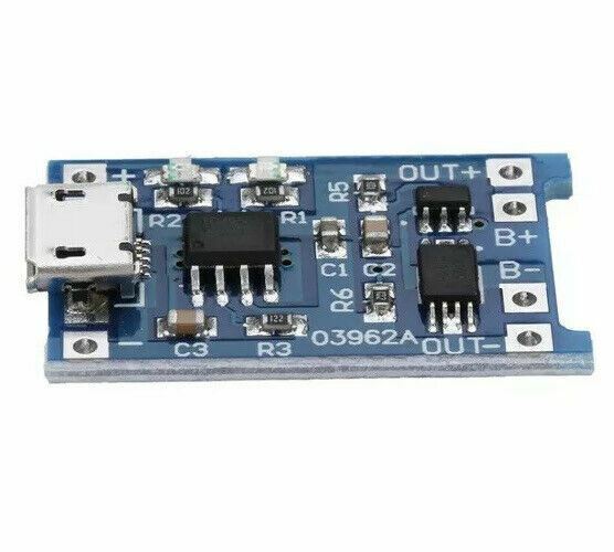 TP4056 5V 1A Micro USB 18650 Lithium Battery Charging and Protection Board UK