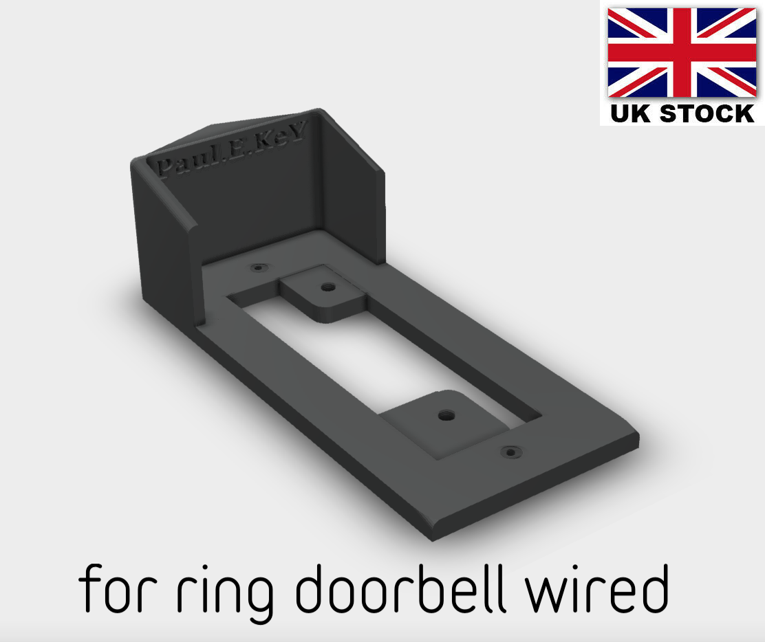 Rain Sun Cover for Ring Wired Video Doorbell Screw on Made in the UK