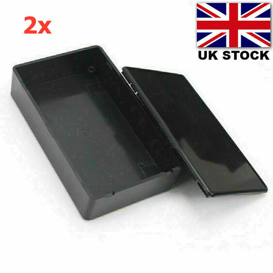 2 x PLA Plastic Enclosure Box Electronic Project Circuit Black Case DIY Tool UK