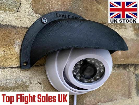 Rain Sun Shield Weather Cover Anti Glare CCTV Turret Dome Cameras UK Stock